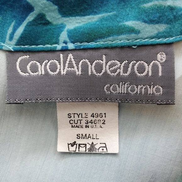 Vintage 90's Carol Anderson Palm Leaf Maxi Dress - Picture 5 of 6